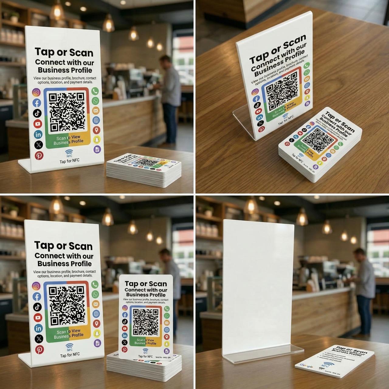 Masaliq Acrylic QR & NFC Stand Combo - All in One Review & Follow, Landing Page