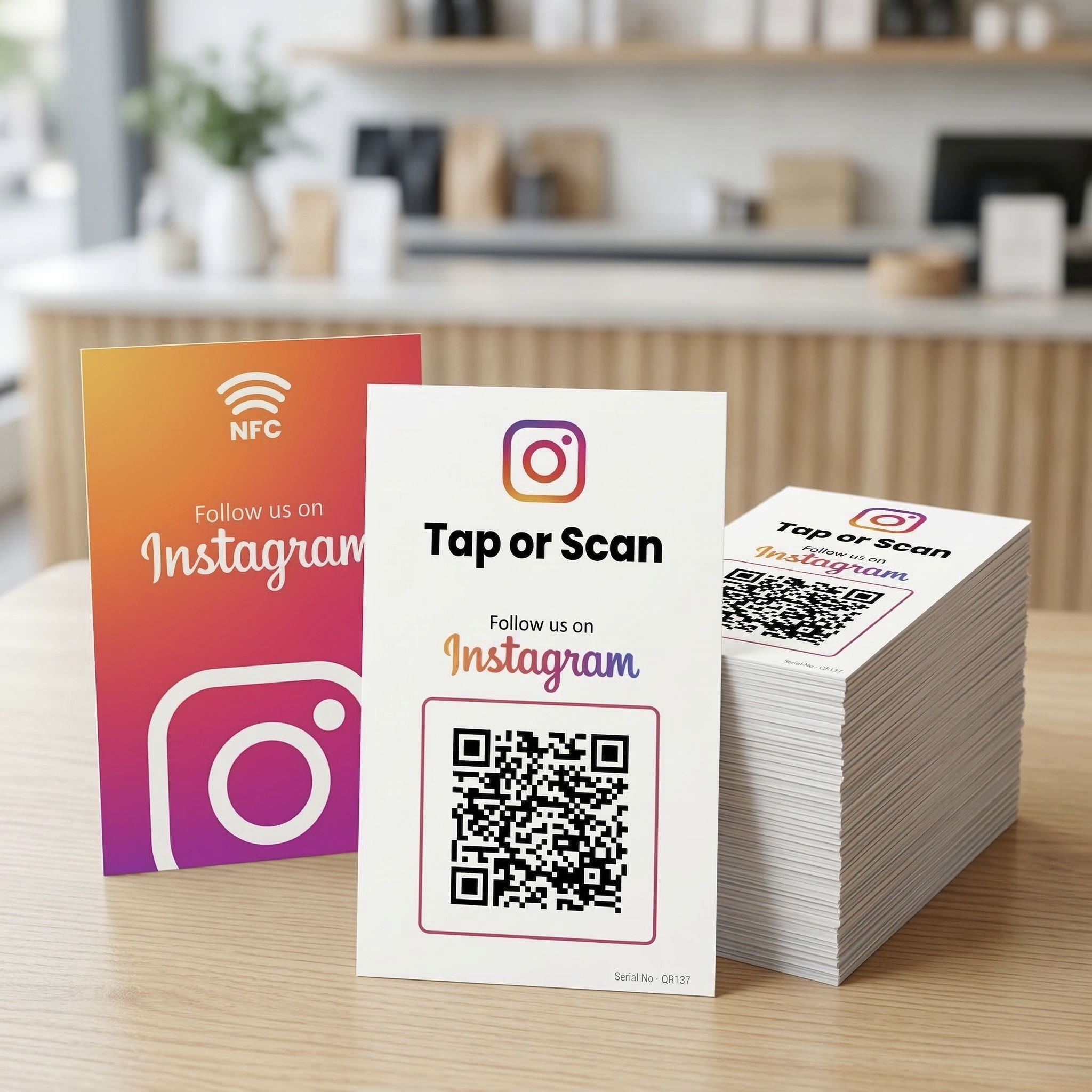 Masaliq Instagram NFC and QR Follow Card
