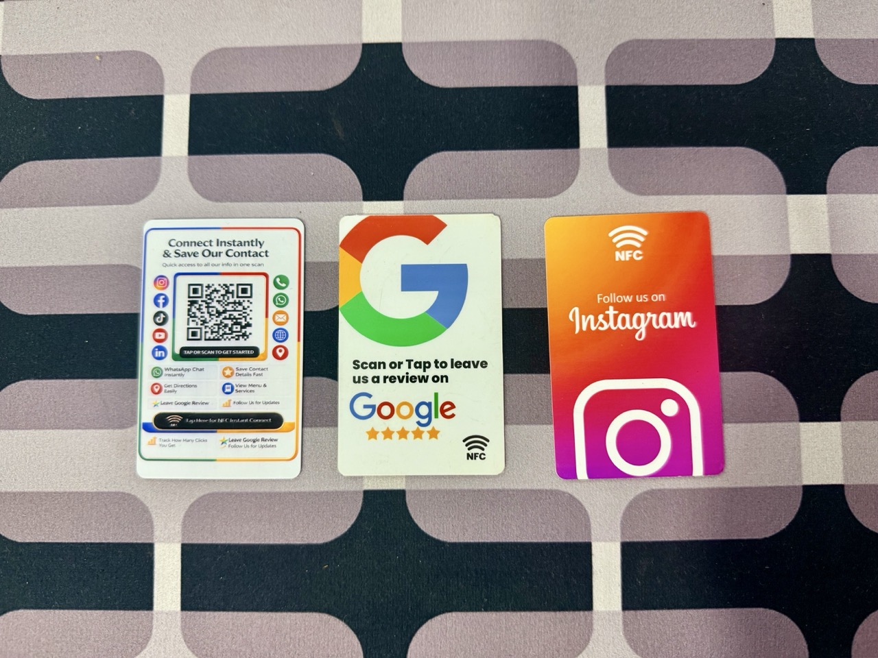 Masaliq Business Card - All in One Review & Social Media Landing Page, 3 Smart NFC Cards